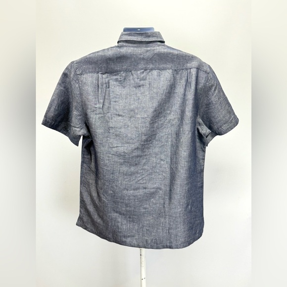 NAUTICA Men’s Blue chambray short sleeve shirt size L.‎ - Picture 4 of 12